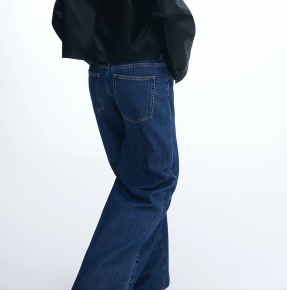 H&M High Rise Baggy Jeans Size 12 Baggy Relaxed Fit Blue Jeans - Picture 6 of 10